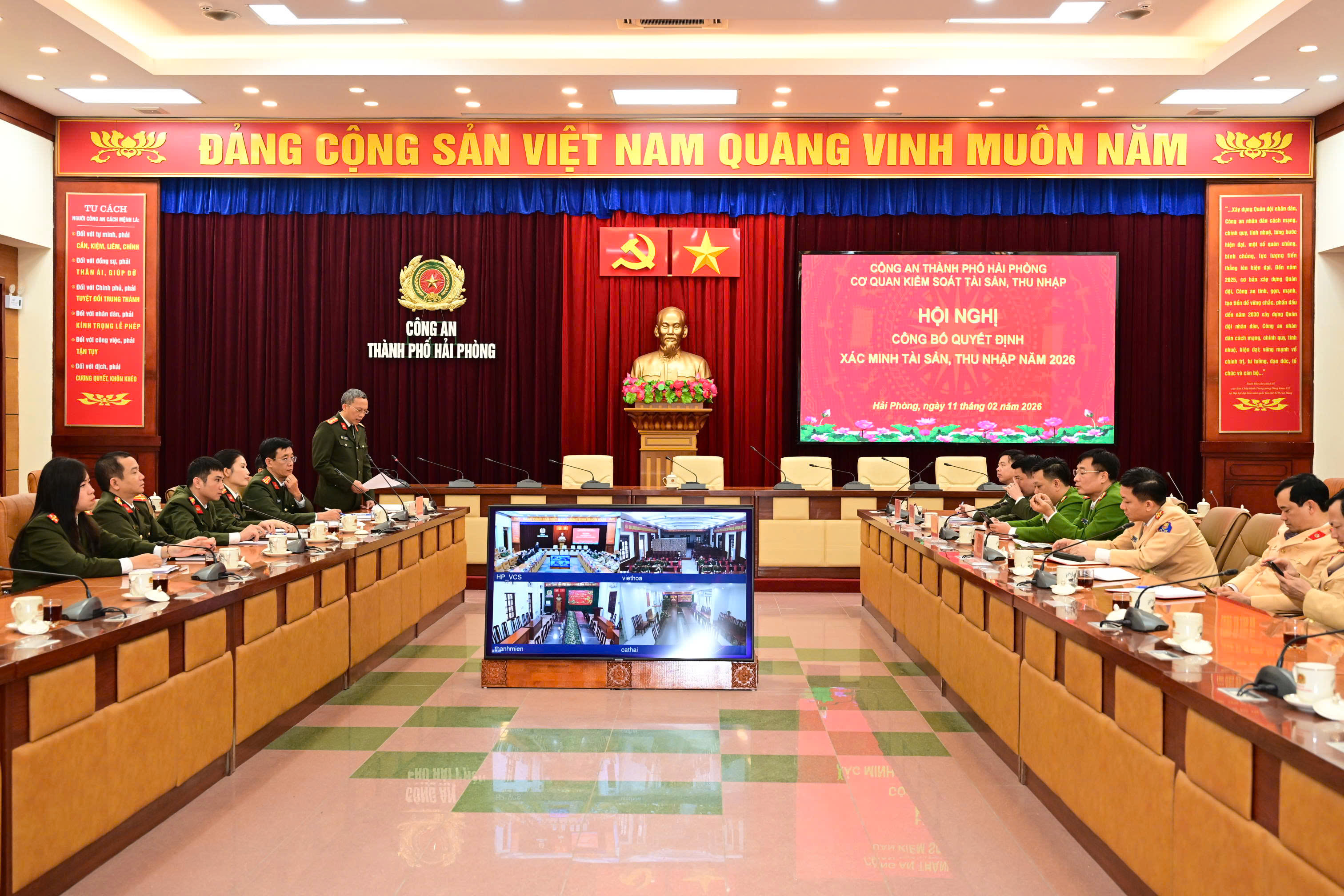 Thanh tra - Cơ quan kiểm soát tài sản, thu nhập Công an thành phố: Công bố quyết định và phổ biến kế hoạch xác minh tài sản, thu nhập năm 2026